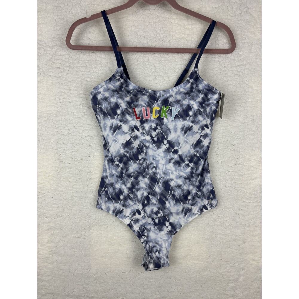 Lucky Brand Tie-Dye Bodysuit | Women’s Large | Blue & White | NWT